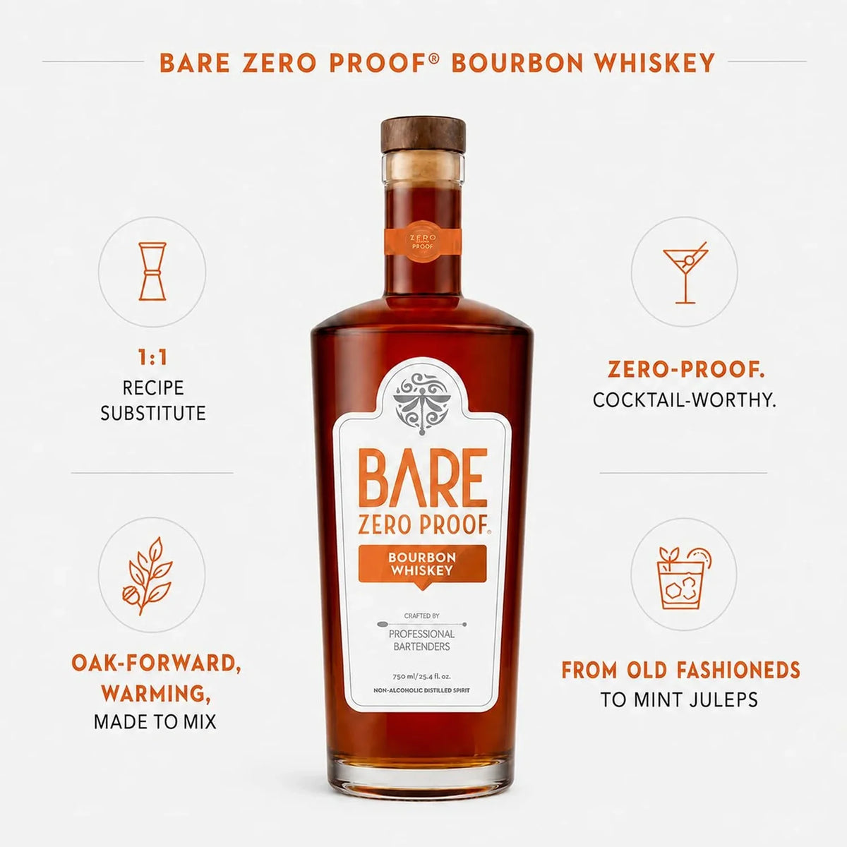 BARE Zero Proof - Bourbon Whiskey