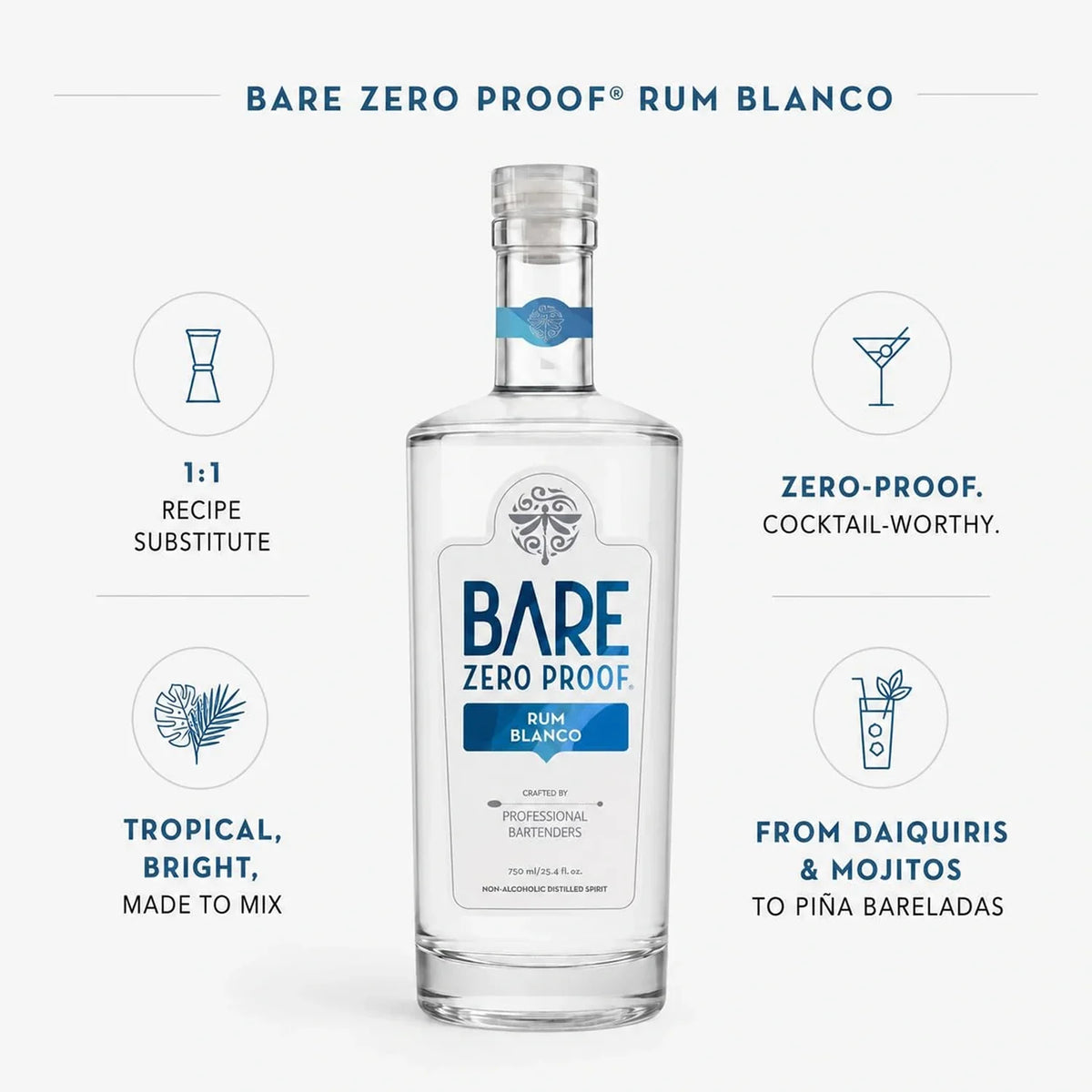 BARE Zero Proof - Rum Blanco